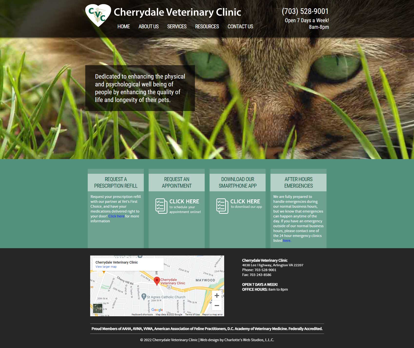 Cherrydale Vet Clinic Website