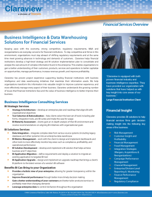 Claraview Financial Services Data Sheet